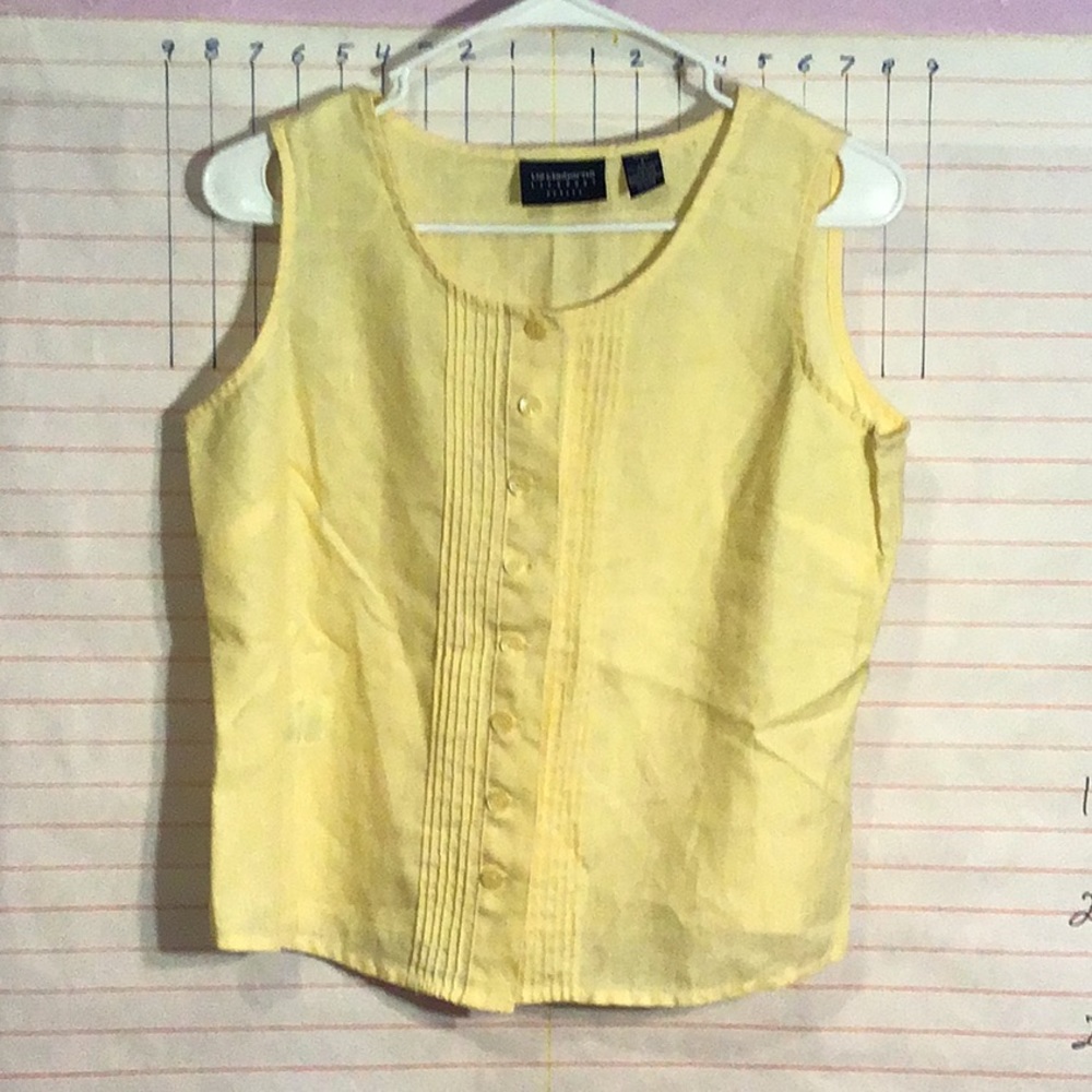 LIZ CLAIBORNE women’s button down top sz 8P yellow